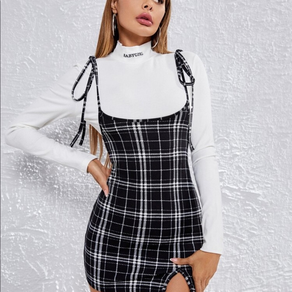 SHEIN Knot Shoulder High Waist